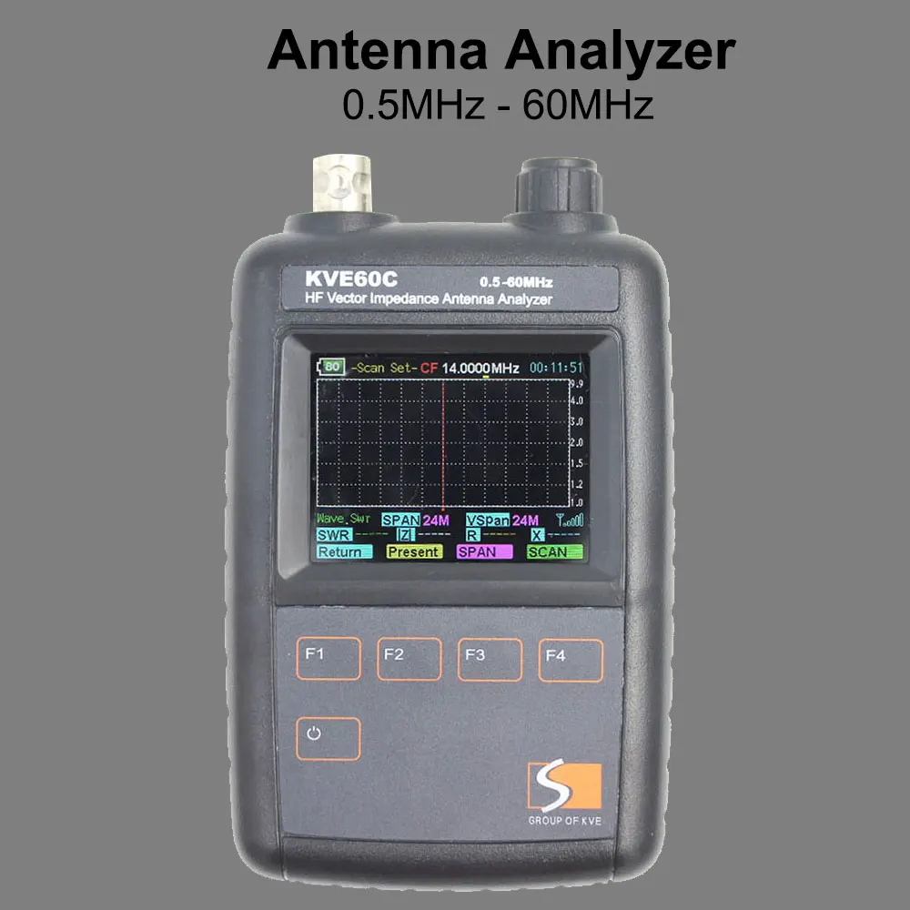 HF Векторный анализатор сопротивления антенны KVE60c для рации графическое представление/Ham радио DIY обновленная версия MFJ