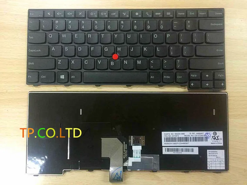 

NEW for IBM Lenovo Thinkpad L440 E431 E440 keyboard US With Frame No backlit
