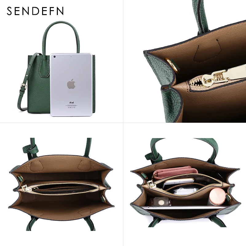 Сумка SENDEFN женская Классическая из спилка на молнии|leather handbags|fashion handbaghandbags fashion |