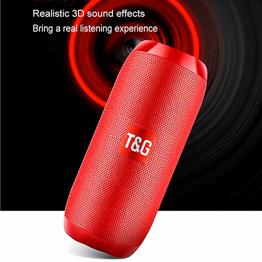 

Portable Speaker Wireless Bluetooth Speakers TG117 Soundbar Outdoor Sports Waterproof Support TF Card FM Radio Aux Input