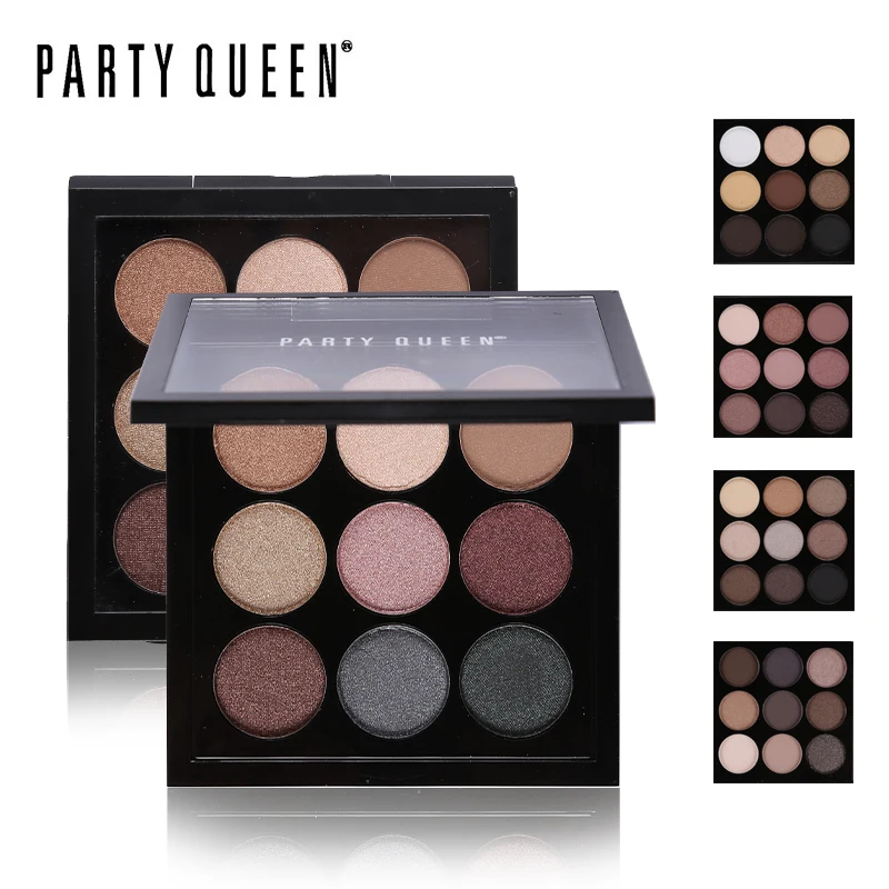 Party Queen New 9 Artist font b Shadow b font Palette Shimmer Matte Pigment Earth Color
