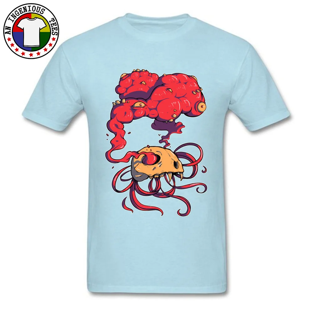 Casual Skull and guts O-Neck T-shirts ostern Day Tops Tees Short Sleeve for Men Prevailing All Cotton comfortable Top T-shirts Skull and guts light