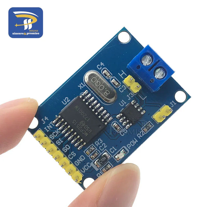 MCP2515 CAN Bus драйвер Модуль платы TJA1050 приемник SPI для 51 MCU ARM Модуль интерфейса контроллера для Arduino DIY Kit