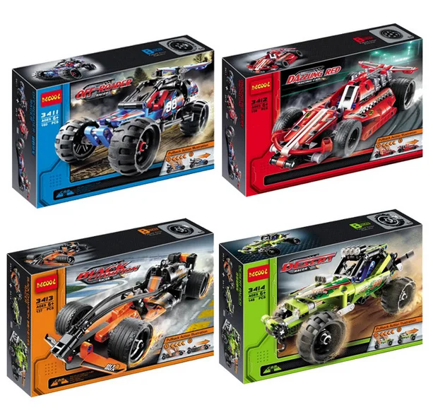 

Decool High Technic racer Car 2 in 1 warrior off-roader  Racer Model 3D building block sets Warrior sports car