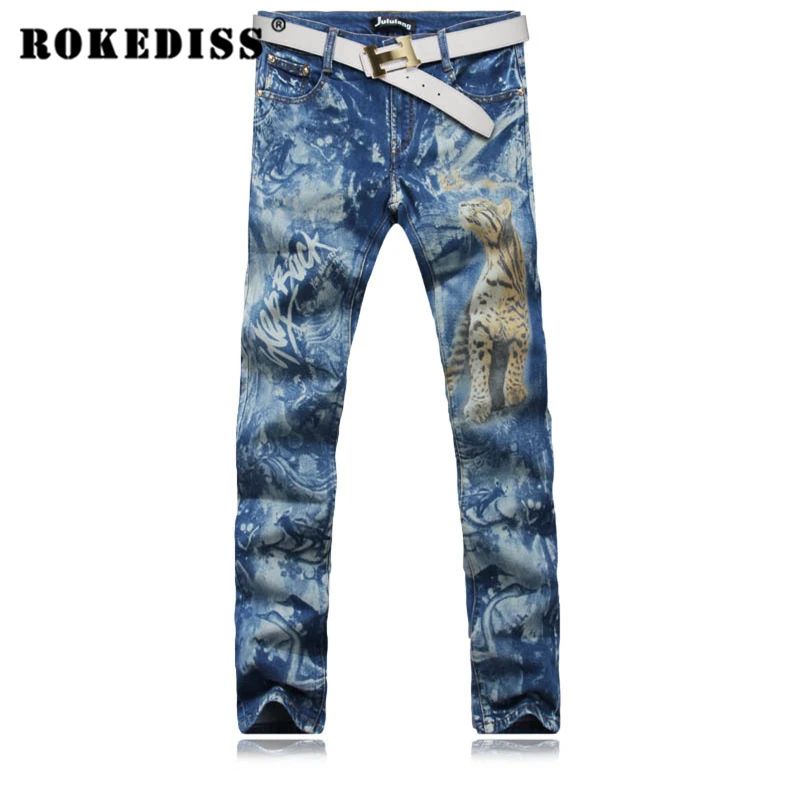 Male Retro pants denim overalls Men Slim trousers Small straight pants cowboy pantalones vaqueros hombre mens
