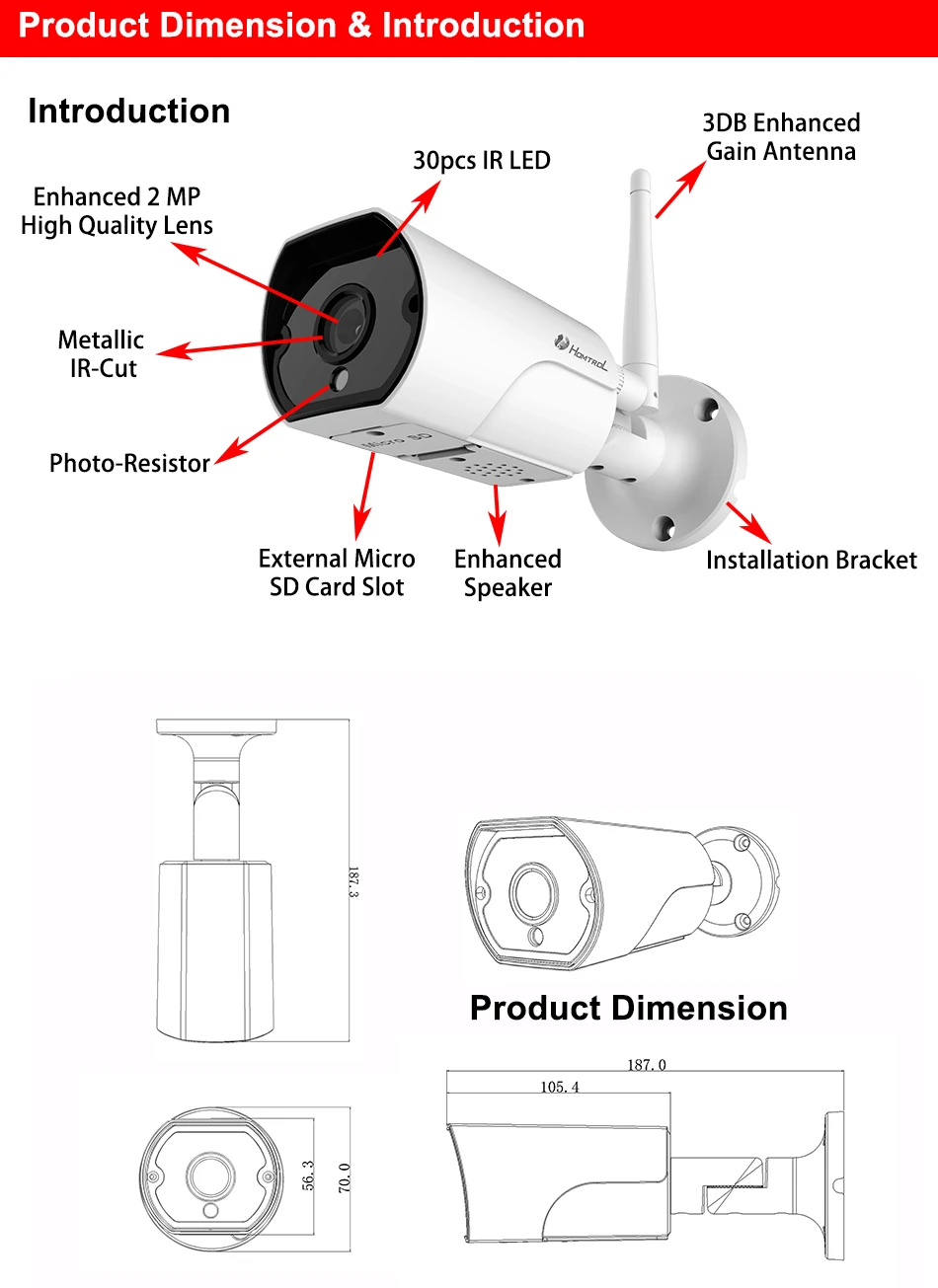 HT-SCA4PW Waterproof IP Camera 15