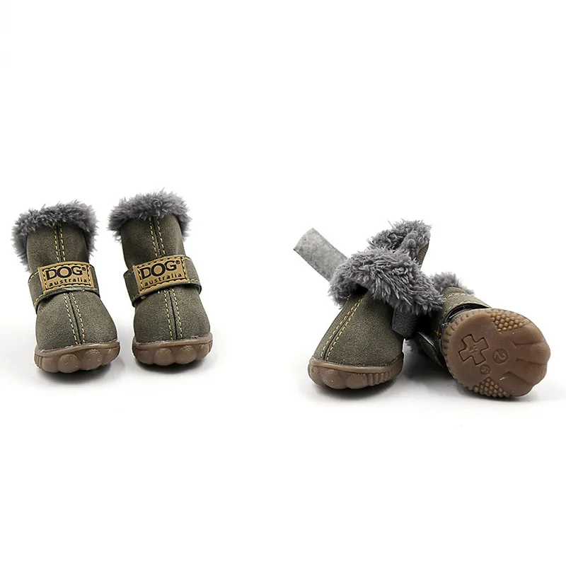 

4pcs Set Pet Dog Shoes Boots Waterproof Anti-slip Fashion Gift Warm For Winter Hot Sale