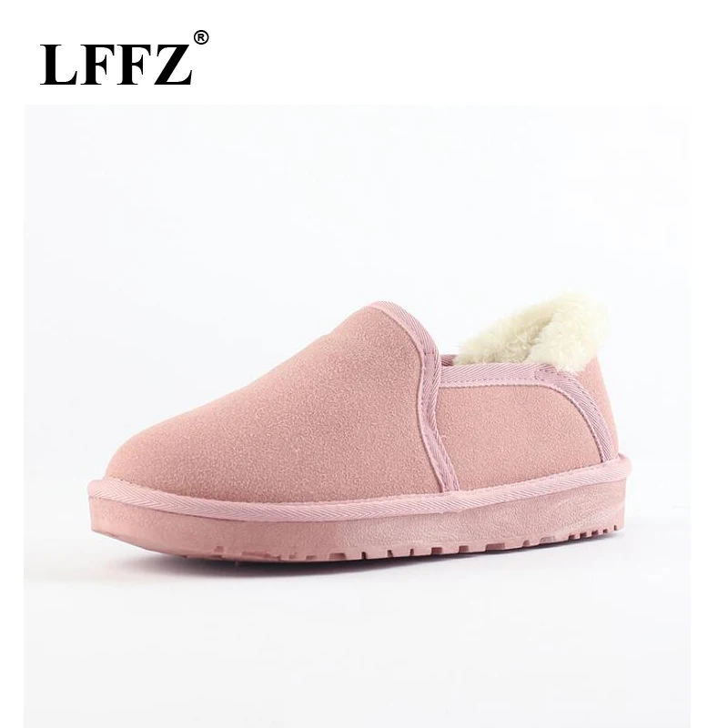 

LFFZ 2018 Winter New Japanese Snow Boots Suede Short Boots Children Plus Velvet Warm Women's Shoes Wyq197