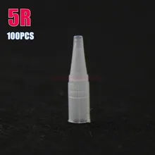 5RL 100 шт./лот долговременного тату макияжа иглы для тату машины пластиковые белые шапочка для татуажа для бровей Макияж иглы