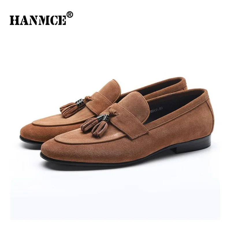 HANMCE/Мужские модельные офисные туфли на плоской подошве из натуральной кожи