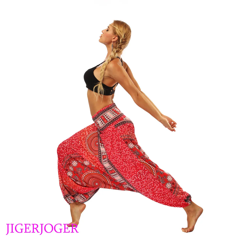 JIGERJOGER 2018 красные галактические Цветочные Леггинсы для йоги штаны отдыха шащие