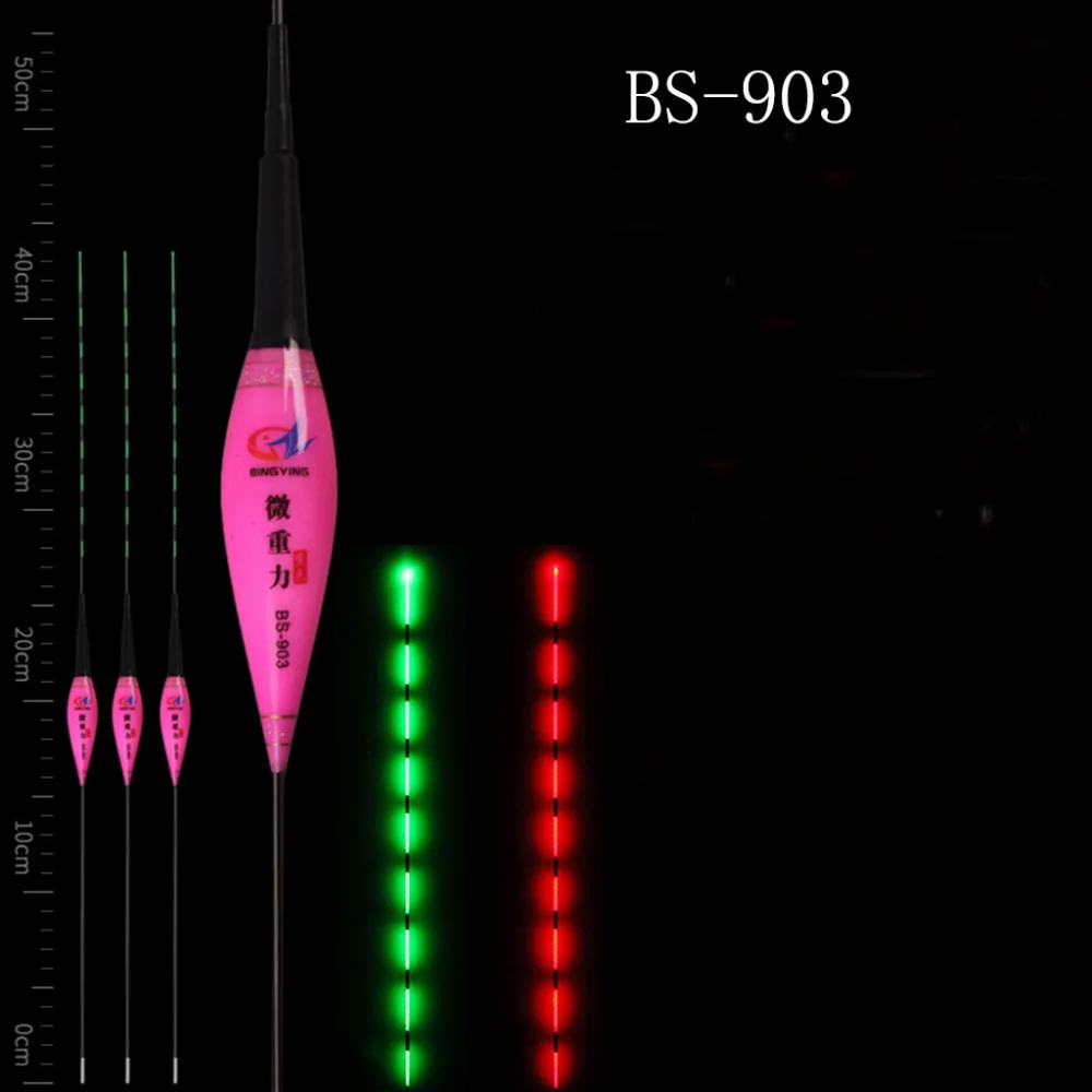 2019 Fishing fish drift LED intelligent alarm bite hook color electronic drift nano micro gravity luminous fishing float 40J1 (11) - 