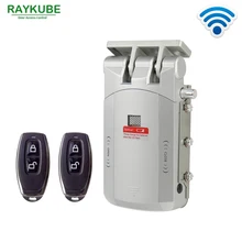 RAYKUBE Electric Door Lock Wireless Control With Remote Control Open & Close Smart Lock Security Door Easy Installing R-W03