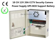 CCTV 18 canaux AC 100-240V entrée DC12V 20A UPS Box alimentation batterie Support CE ROHS pour caméra CCTV