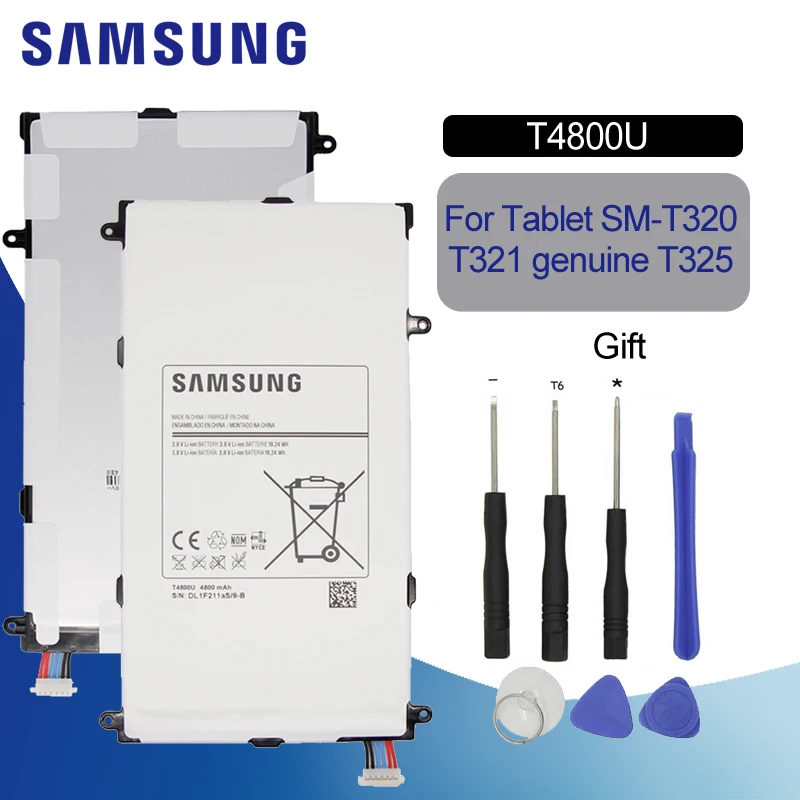 

SAMSUNG Original 4800mAh Replacement Tablet Battery T4800U T4800E for Samsung Galaxy Tab Pro 8.4 in SM-T321 T320 T321 T325 +Tool