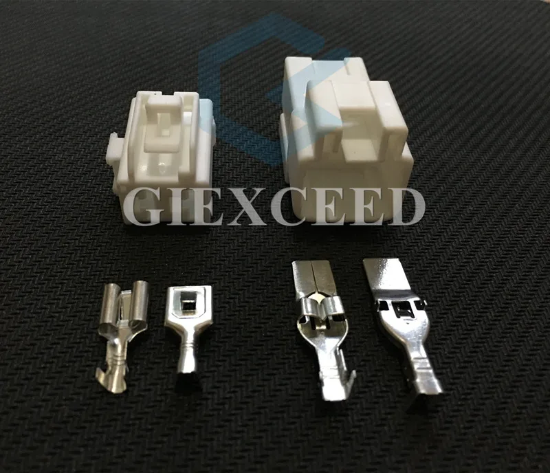 

2 Sets 2 Pin Female Male Automotive Wiring Electronic Connector Socket With Terminal