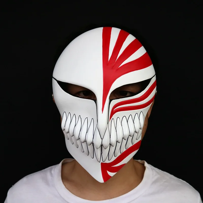 Японское аниме Death Kurosaki Ichigo Полнолицевая красная черная маска из смолы