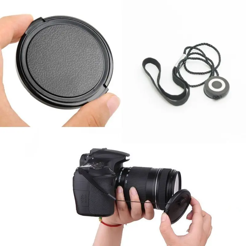 40.5mm Snap On Front Lens Cap Keeper For Canon 18 55mm EOS Rebel T4i T3