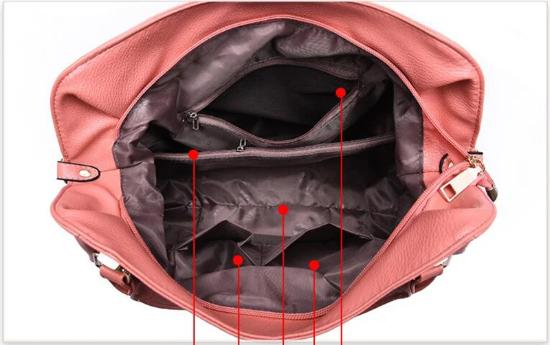 SMOOZA 2021 New Luxury Handbags Women Shoulder Bag Casual Large Tote Bags Hobo Soft Leather Ladies' Crossbody Messenger Bag Sac 5
