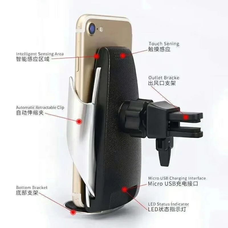 Newest-10W-Qi-Car-Wireless-Charger-For-iPhone-XS-X-8-Automatic-Car-Air-Vent-Mount (3)