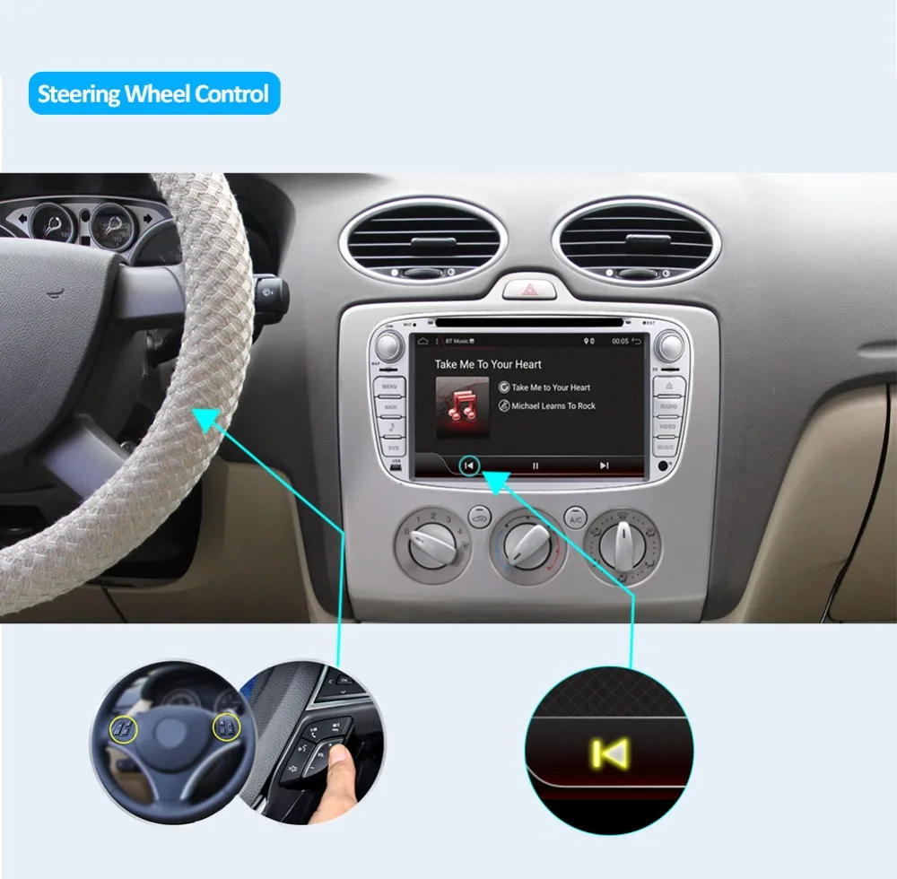 Top Bosion Car Multimedia Player Android 9.0 GPS 2 Din car dvd player for FORD/Focus/S-MAX/Mondeo/C-MAX/Galaxy wifi car radio DSP 10