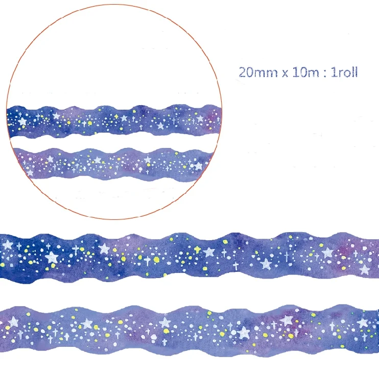 1 шт./компл. креативные Новые поступления японская Звездная васи лента 2 см * 10 м маскирующие декоративные ленты клейкие наклейки с лентами