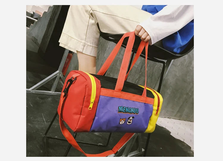 Menghuo, мультяшная дорожная сумка, женская сумка для путешествий, нейлоновая, водонепроницаемая, красочная упаковка, новая дорожная сумка, для путешествий, для багажа, для путешествий, сумка-тоут