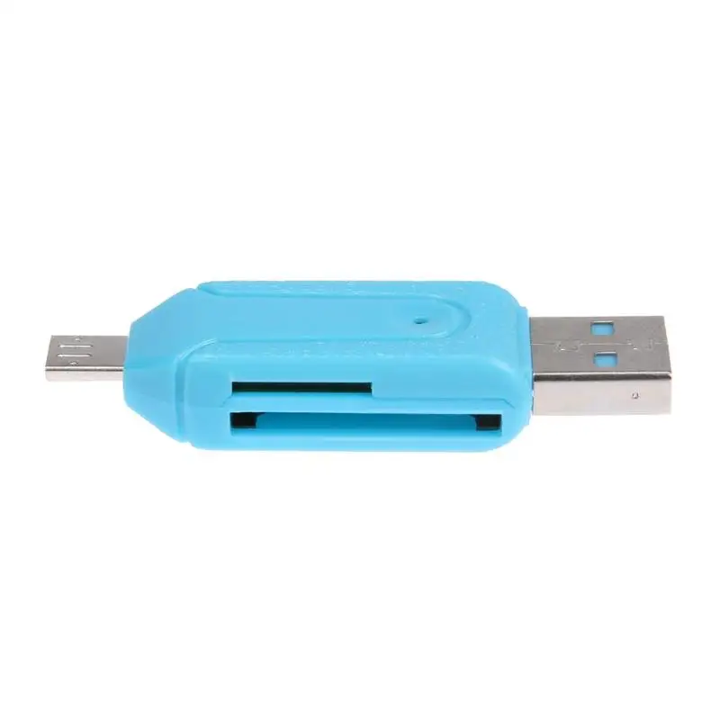 2-в-1 USB OTG картридер Micro USB OTG TF/SD Card Reader компьютер телефон удлинитель-переходник Flash Drive адаптер для смартфона