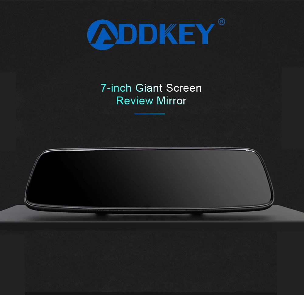ADDKEY Автомобильный видеорегистратор Full HD 1080P 7,0 дюймов ips сенсорный экран рекордер двойной объектив с зеркалом заднего вида Авто регистратор тире камера dvr