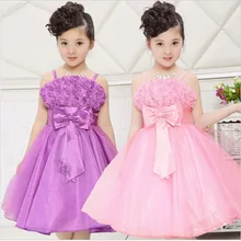 2016 Sale Real Girl Dress Summer High-grade Wedding Dresses Children Embroidered Party Dresse Bridesmaid Kids Clothes 110-170cm