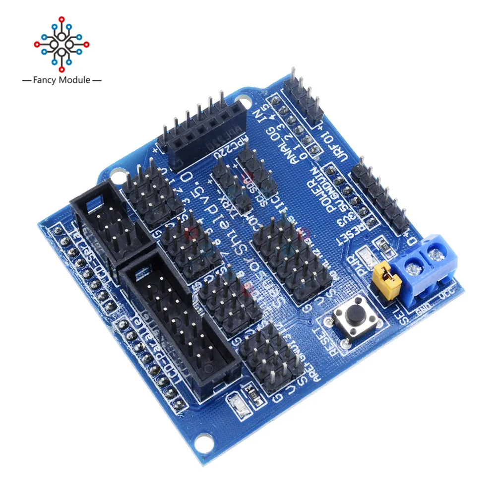 

For Arduino UNO MEGA Duemilanove Sensor Shield V5 Digital Analog Module Servo Motor