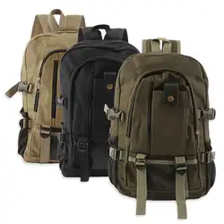 Для мужчин холст рюкзак школьный рюкзак Винтаж сумка дорожная сумка для ноутбука Для мужчин рюкзак дорожная сумка большая Ёмкость