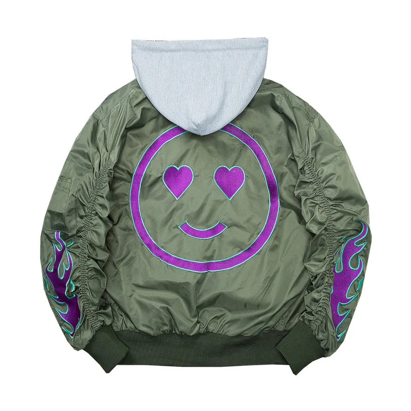 

MORUANCLE Fashion Men Embroidered Flight Bomber Jackets And Coats Varsity Letterman Baseball Jacket Streetwear Hip Hop Outerwear