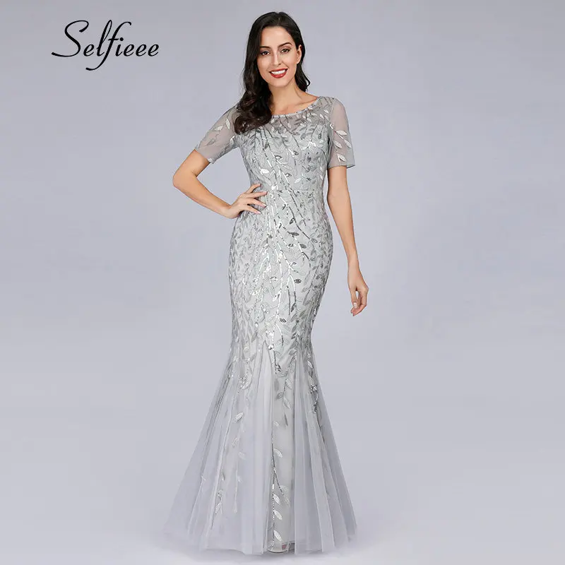 Robe Longue Elegant Mermaid O Neck Short Sleeve Summer Maxi Dress Bodycon Plus Size Dress Woman Party Night Robe Femme Vestidos Robe Longue Elegant Mermaid O Neck Short Sleeve Summer Maxi Dress Bodycon Plus Size Dress Woman Party Night Robe Femme Vestidos