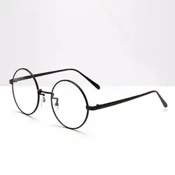 Негабаритные корейские Круглые очки с прозрачными линзами, унисекс Ретро Золотая оправа очков оптическая рамка винтажные очки
