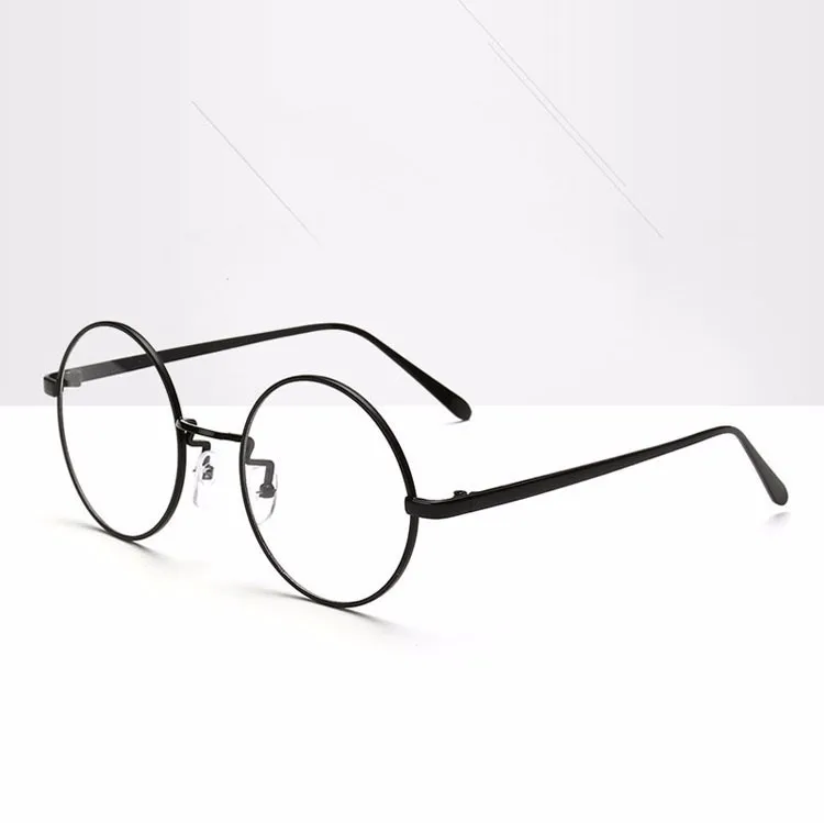 

Oversized Korean Round Glasses Frame With Clear Lens, Unisex Retro Gold Rim Eyeglass Optic Frame Vintage Spectacles