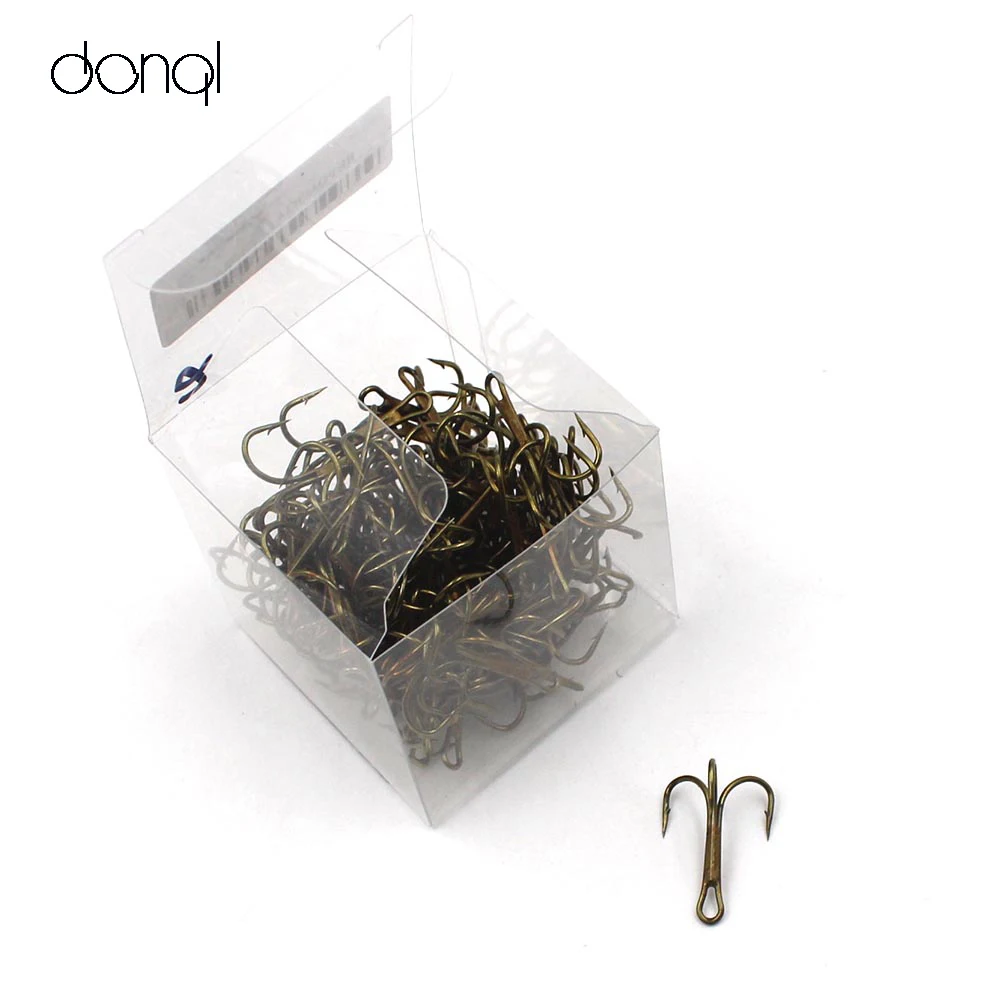 

100pcs/lot Fishing Hook Sharpened Treble Hooks 5 Size #2 #4 #6 #8 #10 Fishhook Tackle Treble Hooks Fishhook Set