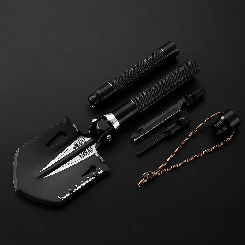 Outdoor Engineer Shovel Multi-function Military Shovel Folding Small Portable Fishing Shovel Garden Tools