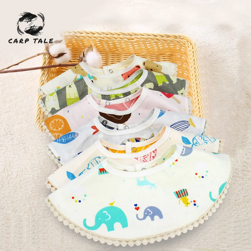 

Hzirip Baby Bibs Cute Cartoon Pattern Toddler Baby Waterproof Saliva Towel Cotton Fit 0-3 Years Old Infant Burp Cloths Feeding
