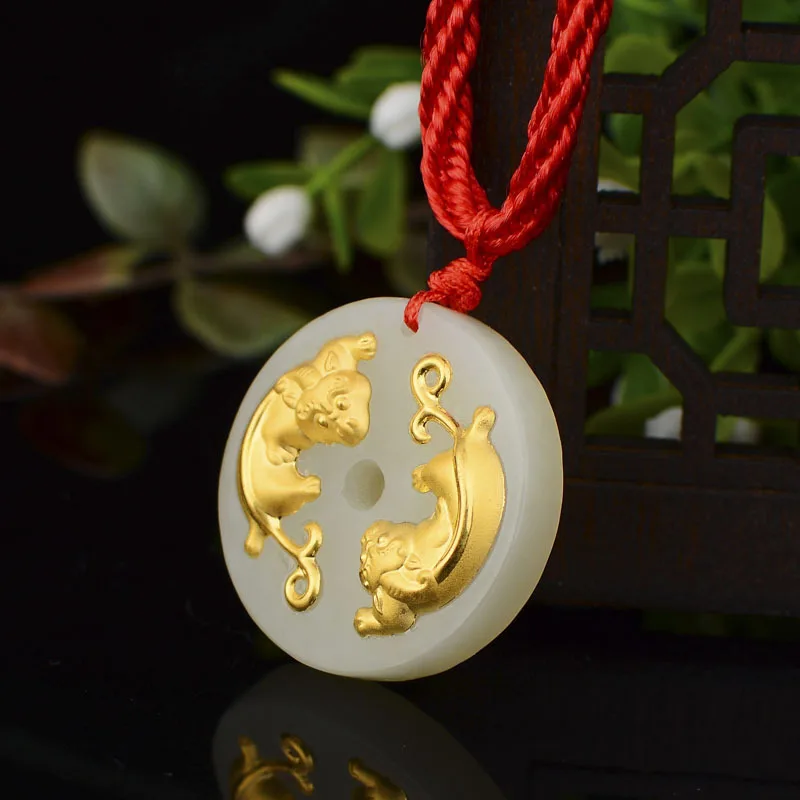 

2019 Cluci Cage Pendants Asg Factory Direct Sale Inset Jades, Clasp Pendant Hetian The Mythical Wild Animal Peace Wholesale