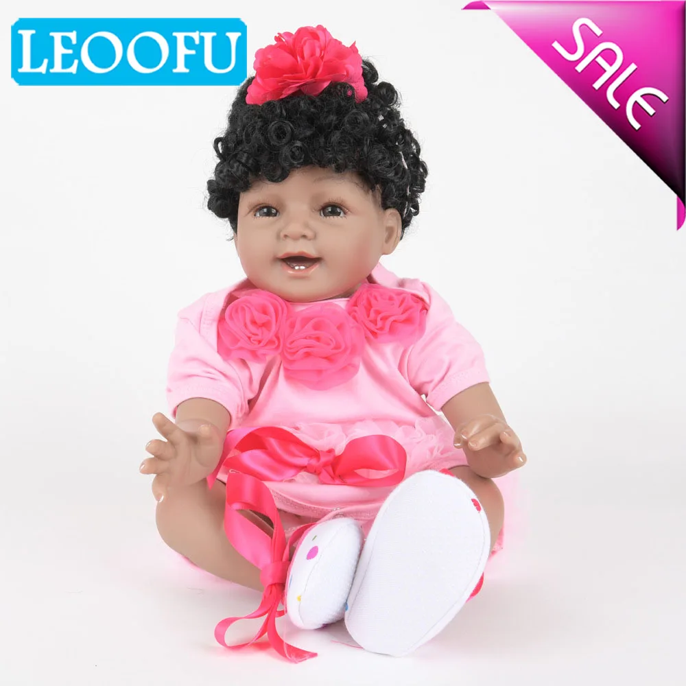 LEOOFU 55 см 22 дюймов дети игрушки Мягкие силиконовые reborn baby реалистичные виниловые