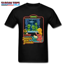Jennys/Новинка; футболка для друзей; Мужская Дизайнерская футболка Marvel; футболки для сна с изображением инопланетянина; топы в стиле хип-хоп; Черная хлопковая уличная одежда
