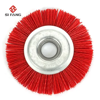 

100mm Nylon Wheel Brush Abrasive Wire Grinding Polishing Brush Bench Grinder For Wood Furniture Metal