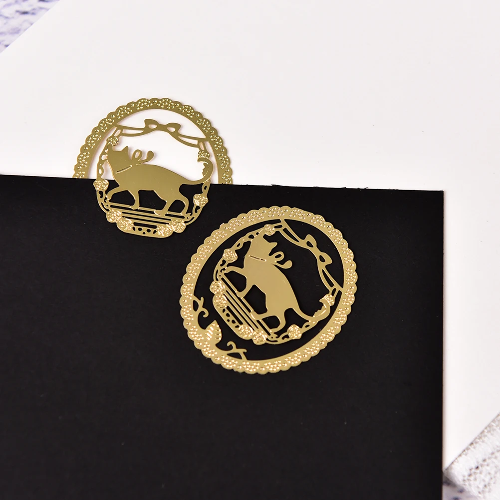 

JETTING brand new 1pcs Cute creative mini cat metal bookmark office school supplies small fresh high quality