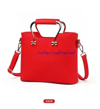 

by dhl or ems 50pcs PU Leather Women Handbags Tote Female Clutch Shoulder Bags Simple Design Women Leather Handbags