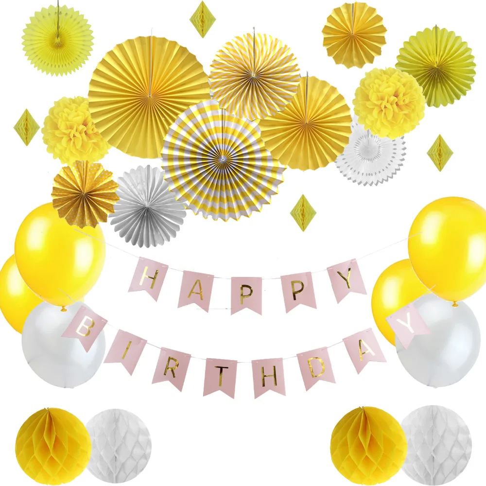Ensoleille Jaune Vous Etes Mon Soleil Fete D Anniversaire Decoration Kit Joyeux Anniversaire Banniere Papier Rosette Pour 1st Anniversaire Baby Shower Aliexpress