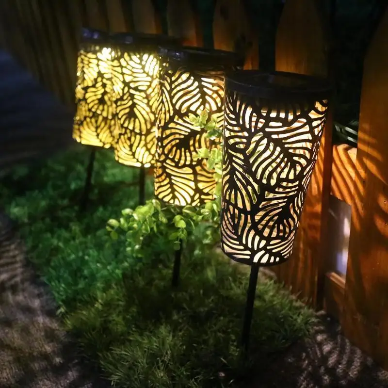 

2pcs Retro LED Solar Lantern IP44 Waterproof Garden Lawn Pathway Landscape Lamp Solar Garden Light for Outdoor