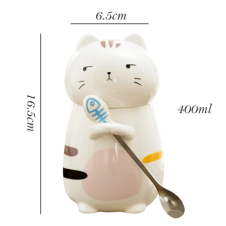 Cute-Cat-Style-Ceramic-Mugs-with-3D-Lid-and-Spoon-Creative-Moring-Mug-for-Milk-Coffee
