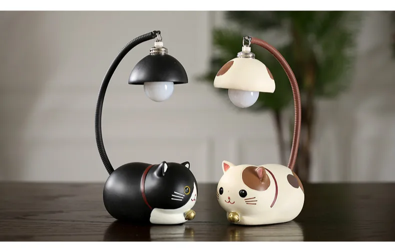Lâmpada da Noite Luzes de Mesa para o Bebê Quarto dos Desenhos Brightinwd Crianças Quarto Decoração Lâmpadas Bonito Gato Presentes Natal Animados 5 o bebê presentes natal quarto dos desenhos animados