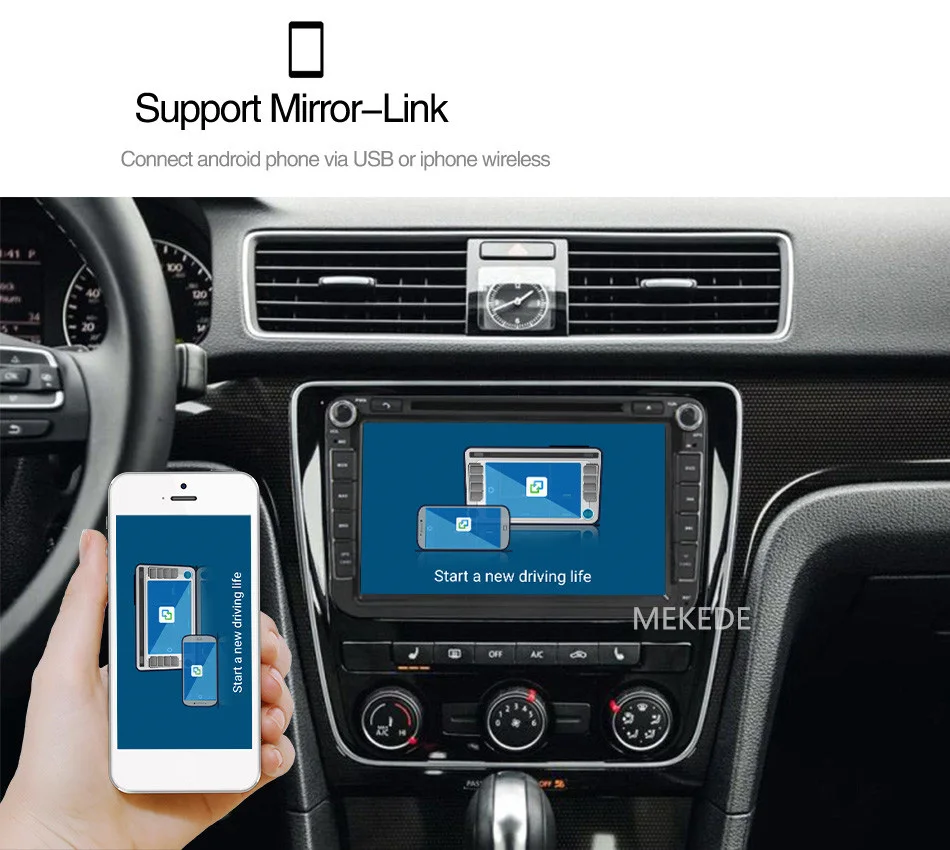 Excellent Wholesale! 4G LTE Quad core Android 7.1 Car radio audio Navigation GPS DVD Player for VW/Volkswagen/Passat/POLO/GOLF/Skoda/Seat 66